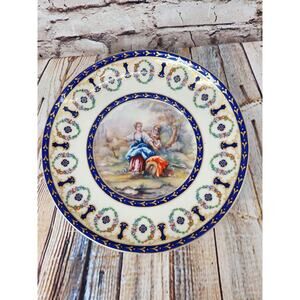 Decor De Versailles Antique Plate France Display Plate Gold Gild 10.5" Plate
